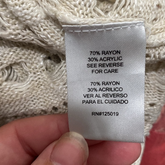 JOSEPH A.• Size L• Woven Long Cream Cardigan - Picture 6 of 7